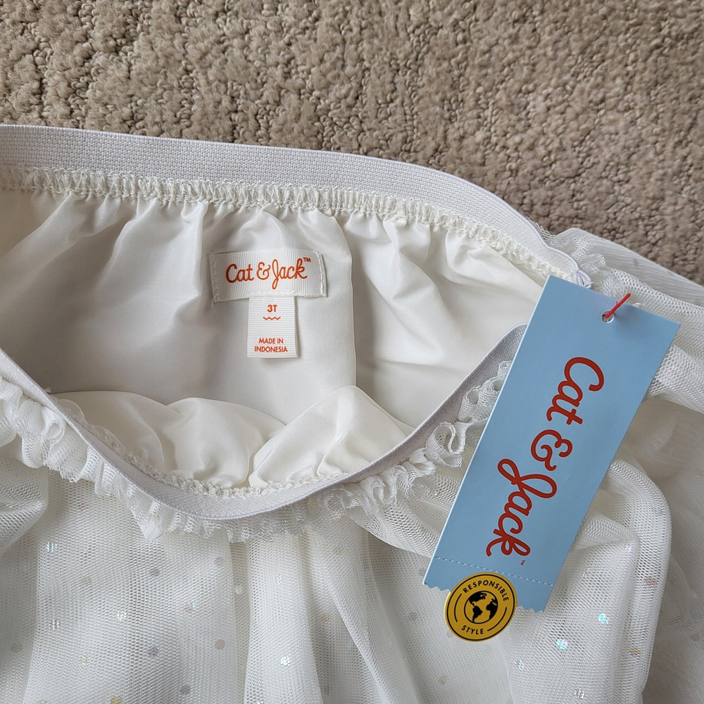 Toddler Girl’s Tulle Skirt – Cat & Jack – White – Size 3T – NWT - Picture 8 of 10